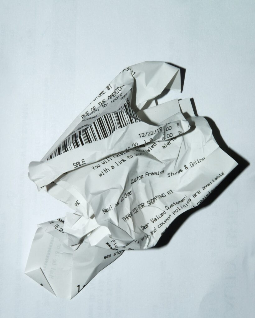 Dealing with Receipts